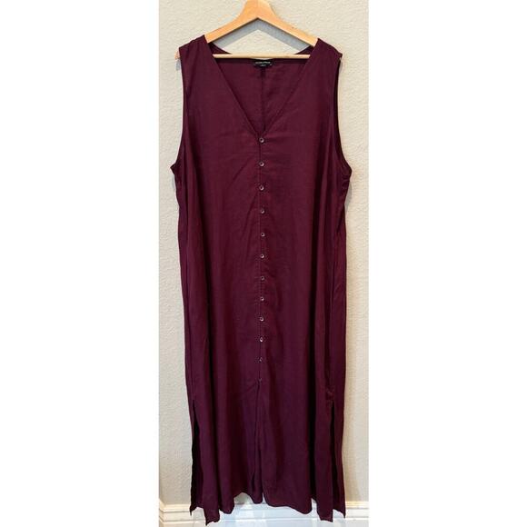 Universal Standard Islet Linen Blend Maxi Dress Size Large - Picture 8 of 9